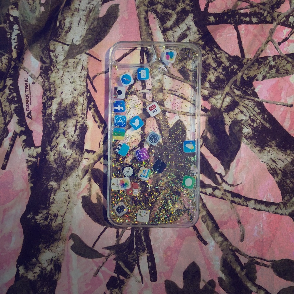 iPhone 8,7 plus phone glitter case